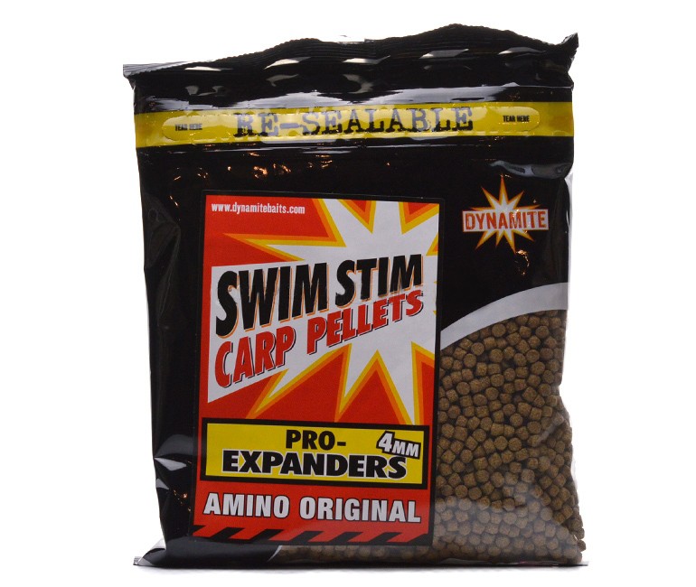 Пеллетс Dynamite Baits Swim stim pro-expanders amino origina 4мм 300гр - фото 1