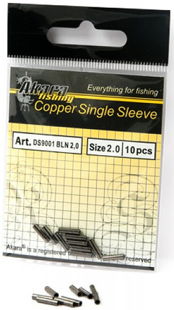 Трубка обжимная Akara Copper single sleeve BLN 2,5 10шт - фото 1
