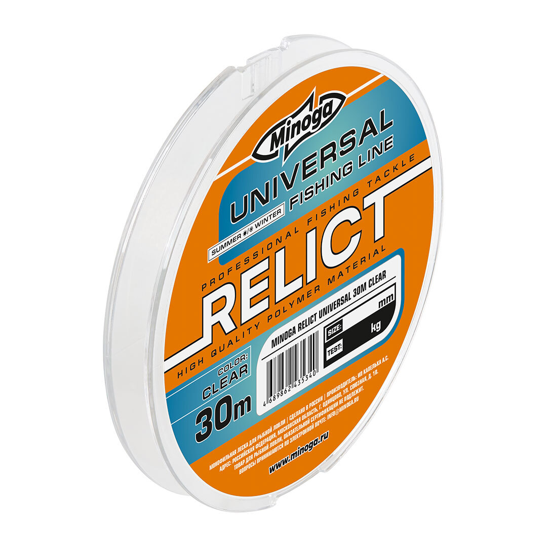 Леска Minoga Relict Universal 30м d 0,165мм  2,54кг Com - фото 1