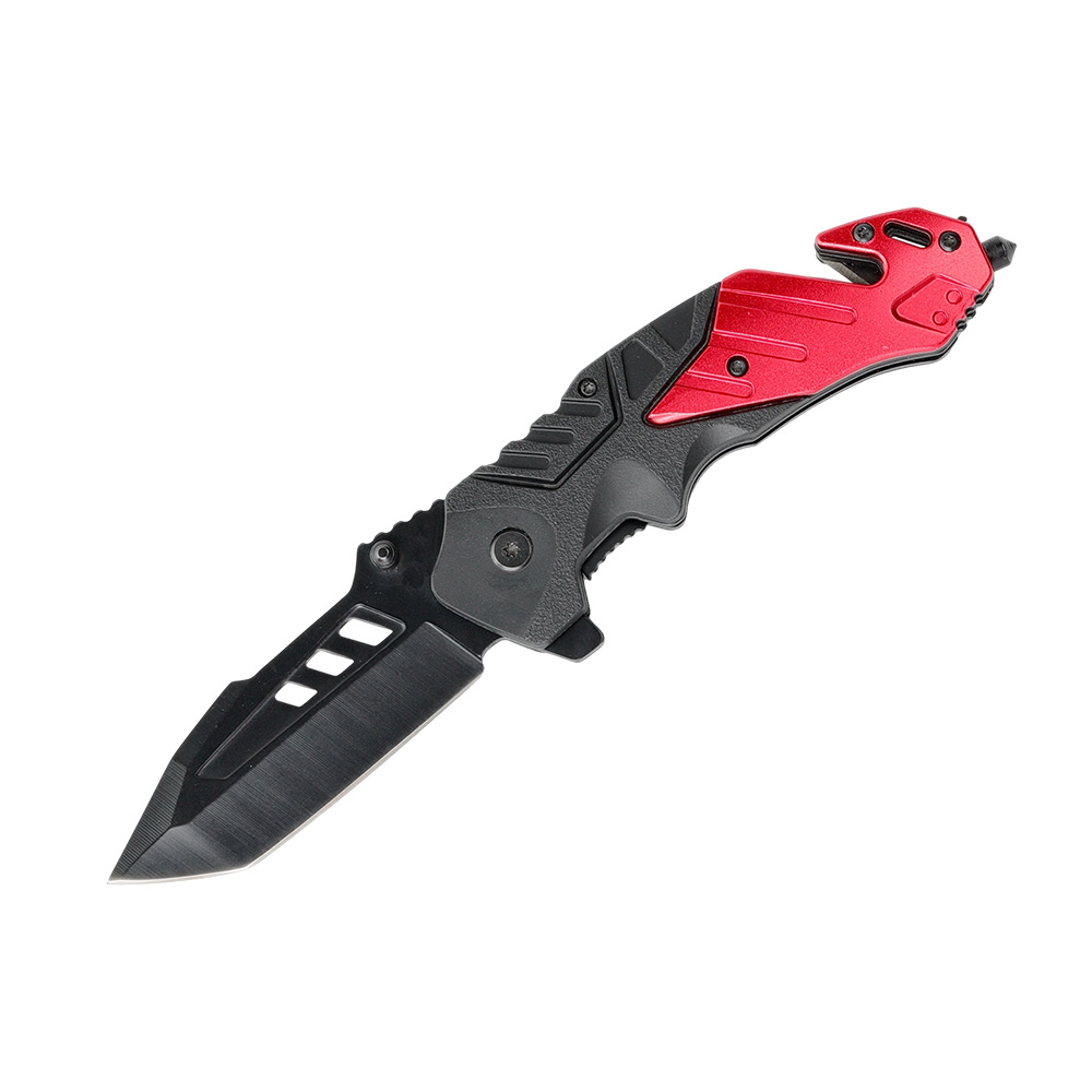 Нож складной Ganzo G629-RD черный красный - фото 1