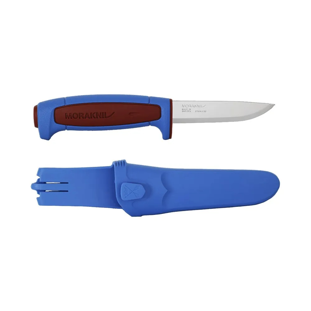 Нож Morakniv Basic 546 лимитированный 2025 нерж ст пласт ручка синяя красная вст - фото 1