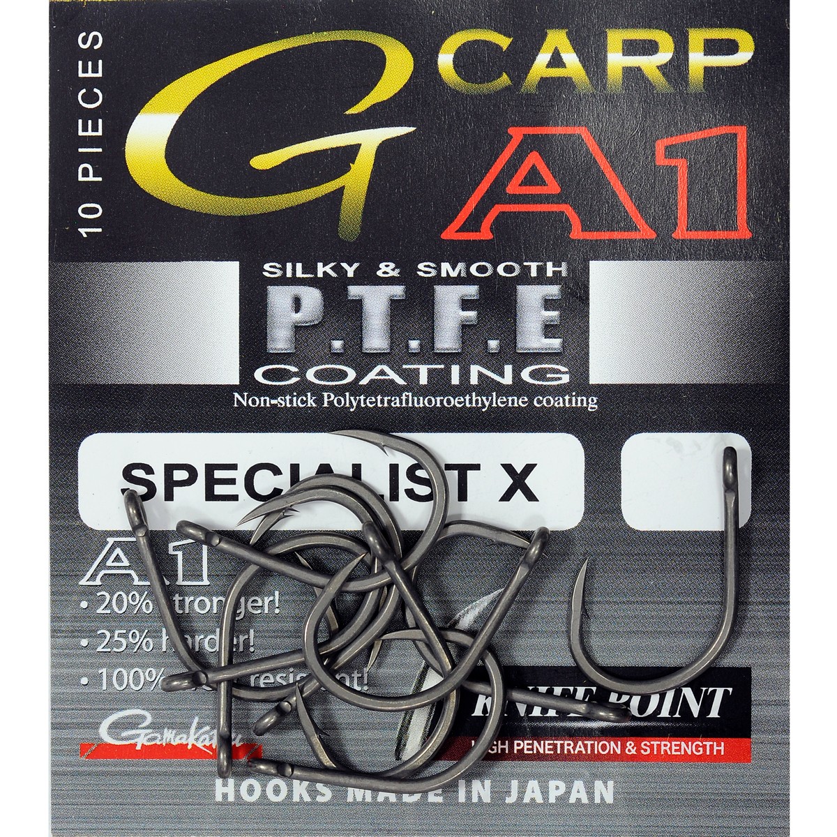 Крючок Gamakatsu A1 G-Carp Specialist X PTFE KP №8 уп.10шт