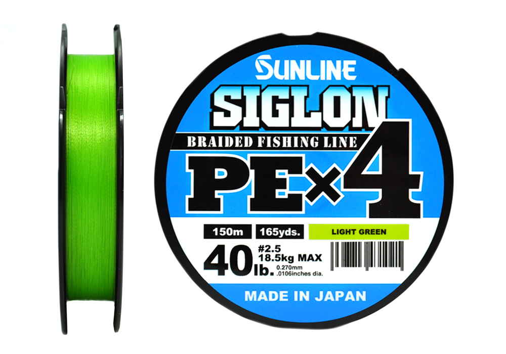 Шнур Sunline Siglon PEx4 2,5/40lb 150м Light Green - фото 1