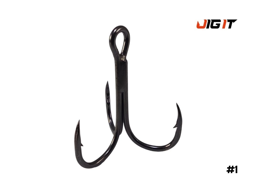 МП Тройник JIG IT Round bend treble hooks, 6 шт/уп. №1 - фото 1