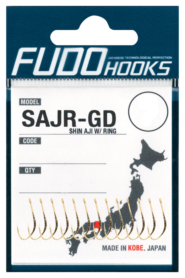 Крючки Fudo Shin Aji W/ Ring SAJR-GD 2502 GD №8  - фото 1