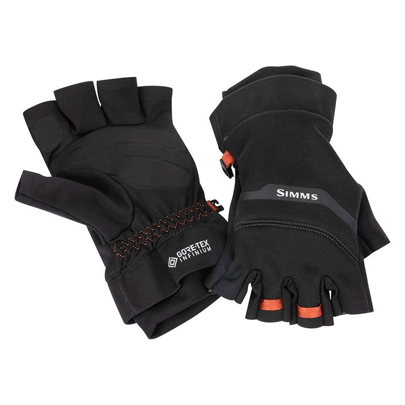 Перчатки Simms Gore-Tex Infinium Half Finger Black  - фото 1