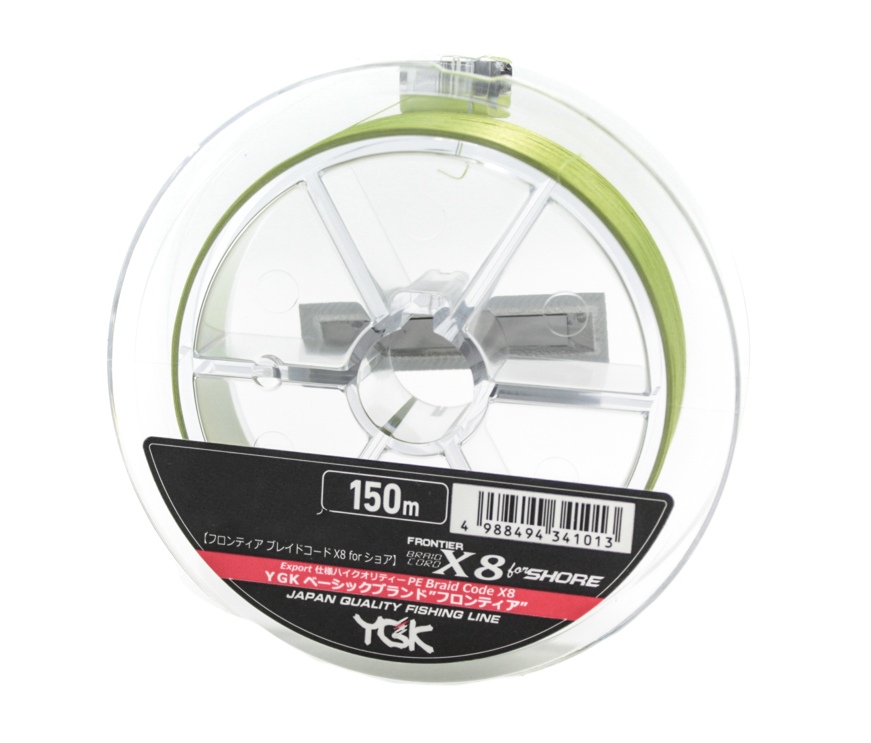 Шнур YGK Frontier Braid Cord X8 for Shore 150м PE 1,0 Сhartreuse - фото 1