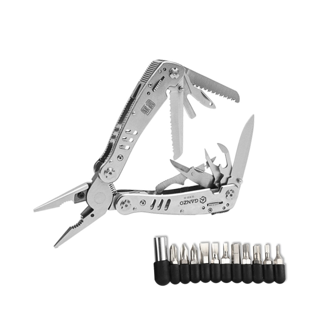 Мультитул Ganzo G302-Н 21 в 1 хромированный - фото 1