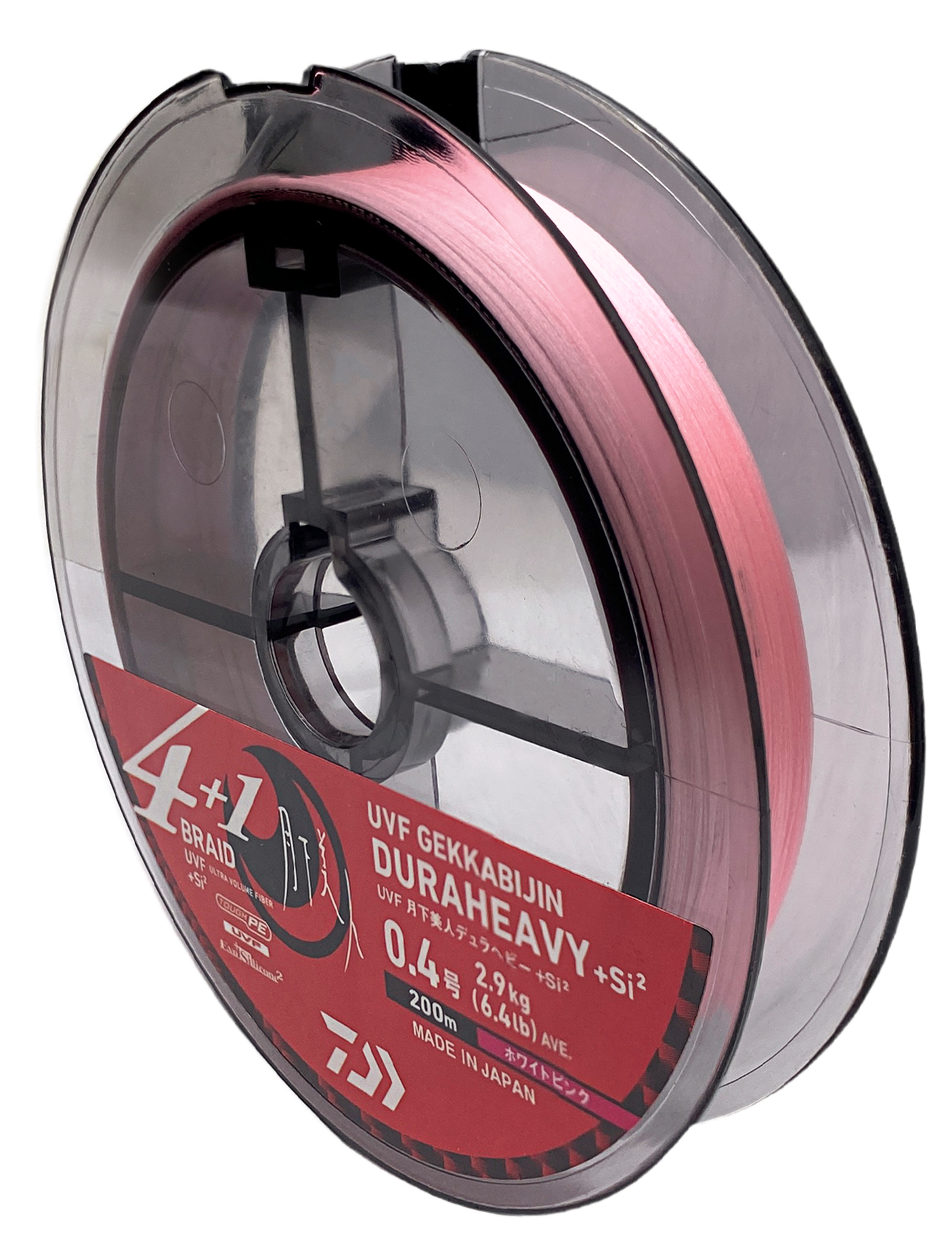 МП Шнур Daiwa UVF Gekkabijin Dura heavy  X4+1+SI2 PE 0,4-200м White pink - фото 1