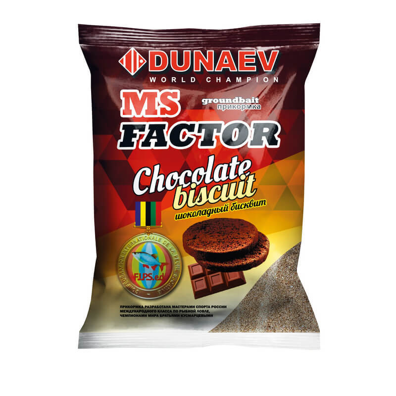 Прикормка Dunaev MS Factor 1кг Шоколадный бисквит - фото 1