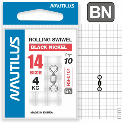Вертлюг Nautilus Rolling Swivel 0101 №14 4кг - фото 1