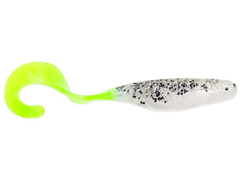 Приманка Bass Assassin Curly Shad 4&quot; S & P Silver Phantom CT - фото 1