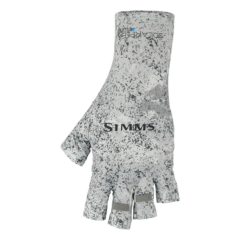 Перчатки Simms SolarFlex Half-Finger SunGlove Back Eddy White  - фото 1