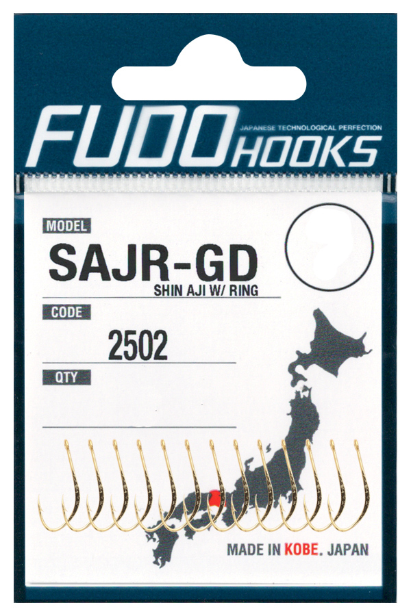 Крючки Fudo Shin Aji W/ Ring SAJR-GD 2502 GD №6  - фото 1