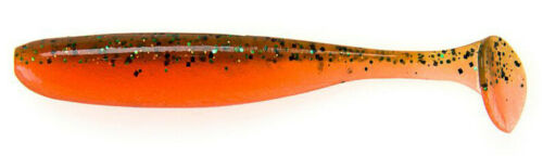 Приманка Keitech Easy Shiner 3,5"  Motoroil / Orange - фото 1