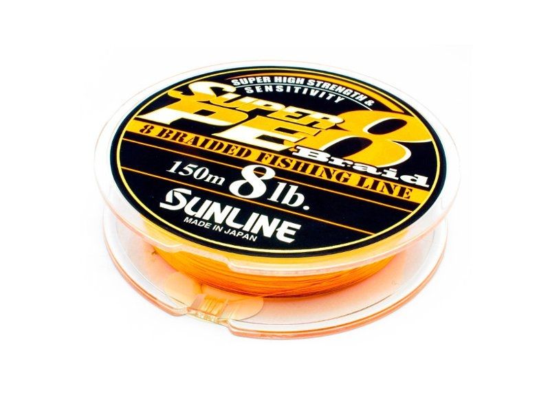 Шнур Sunline Super PE 8 braid orange 150м 8lb