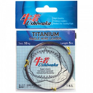 Поводковый материал Ushiwaka titanium single wire 18кг 5м