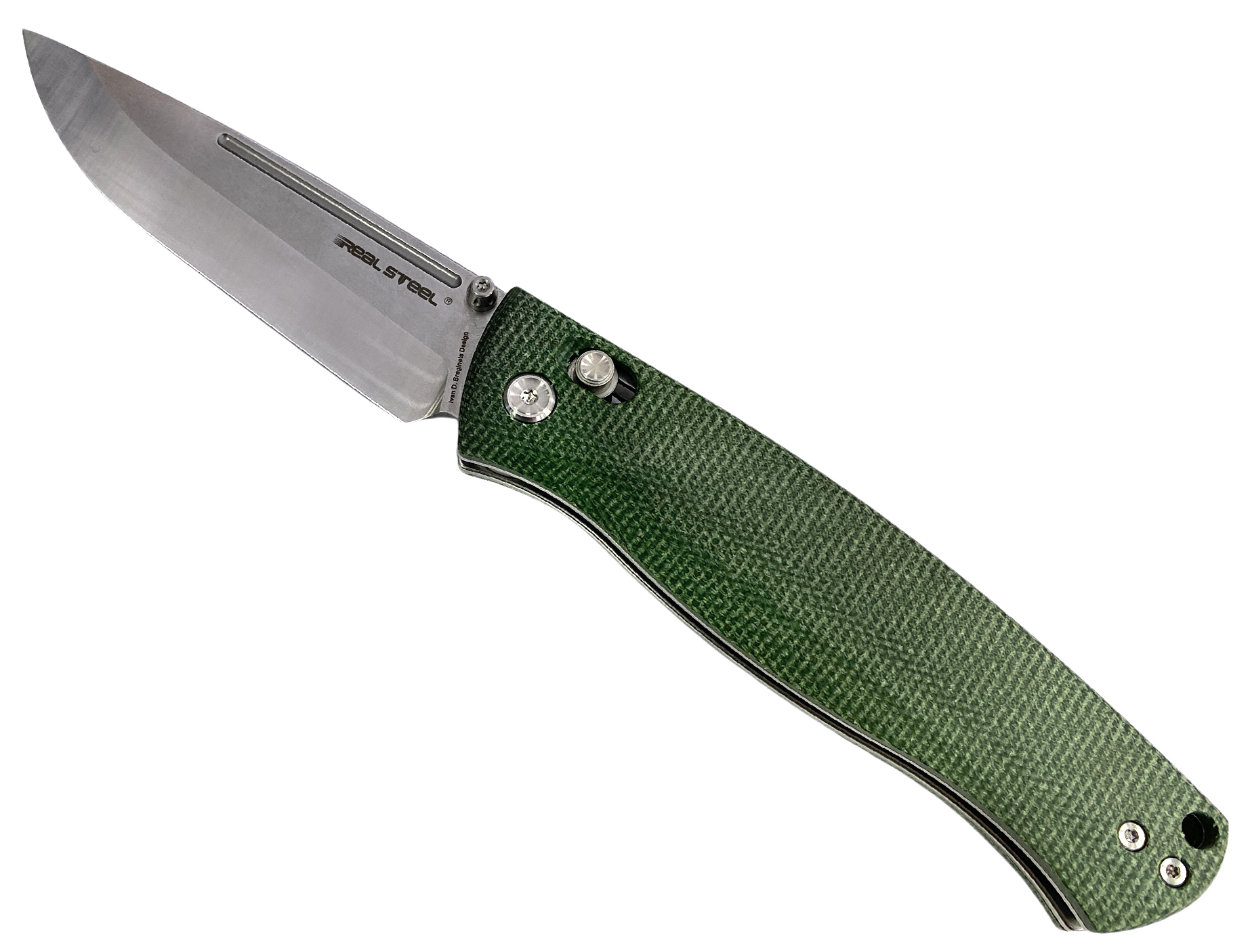Нож складной Real Steel Pathfinder Folder Green Micarta клинок 14C28N 9,7см - фото 1