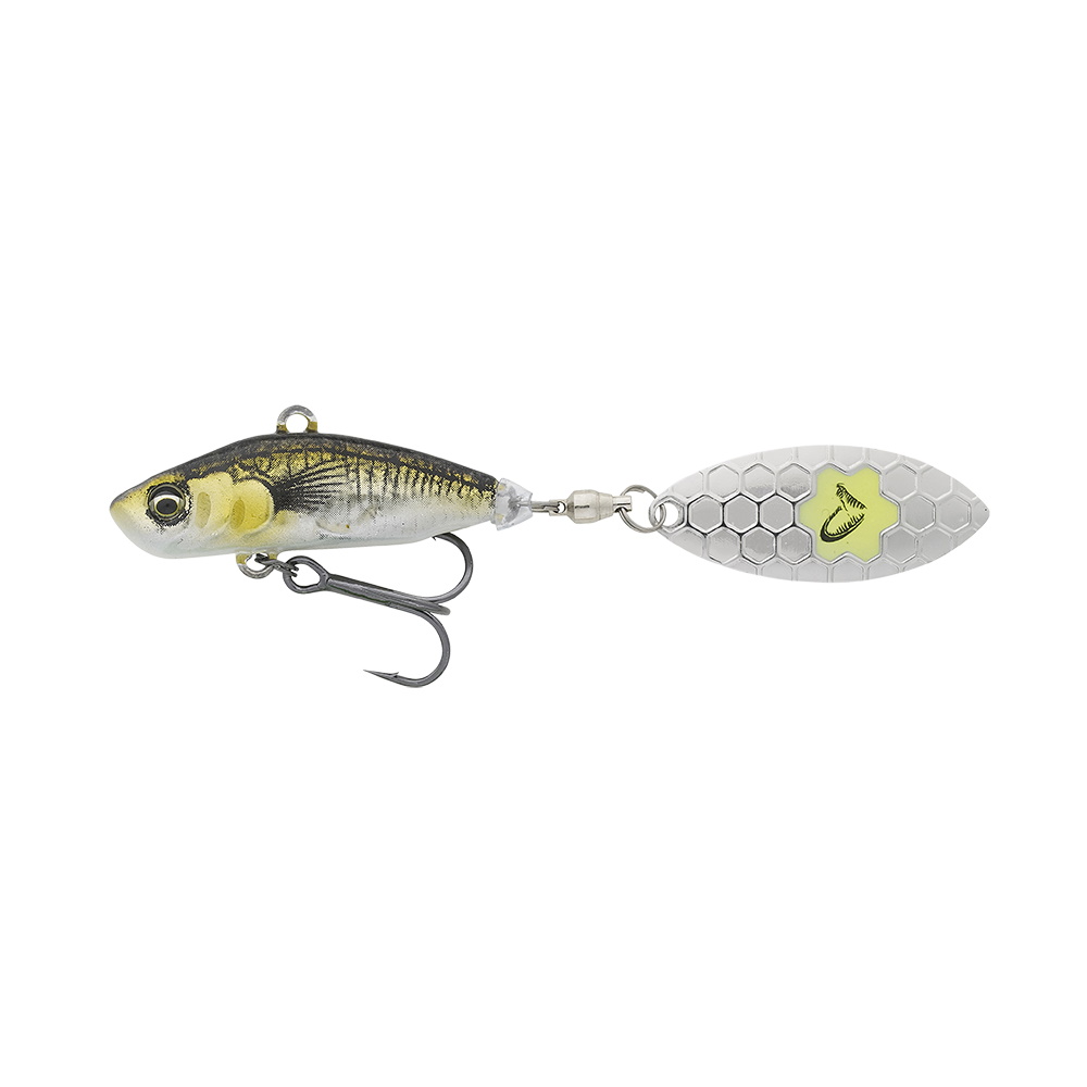 Тейл-спиннер Savage Gear 3D Sticklebait Tailspin 6.5см 9гр Green Silver Ayu - фото 1