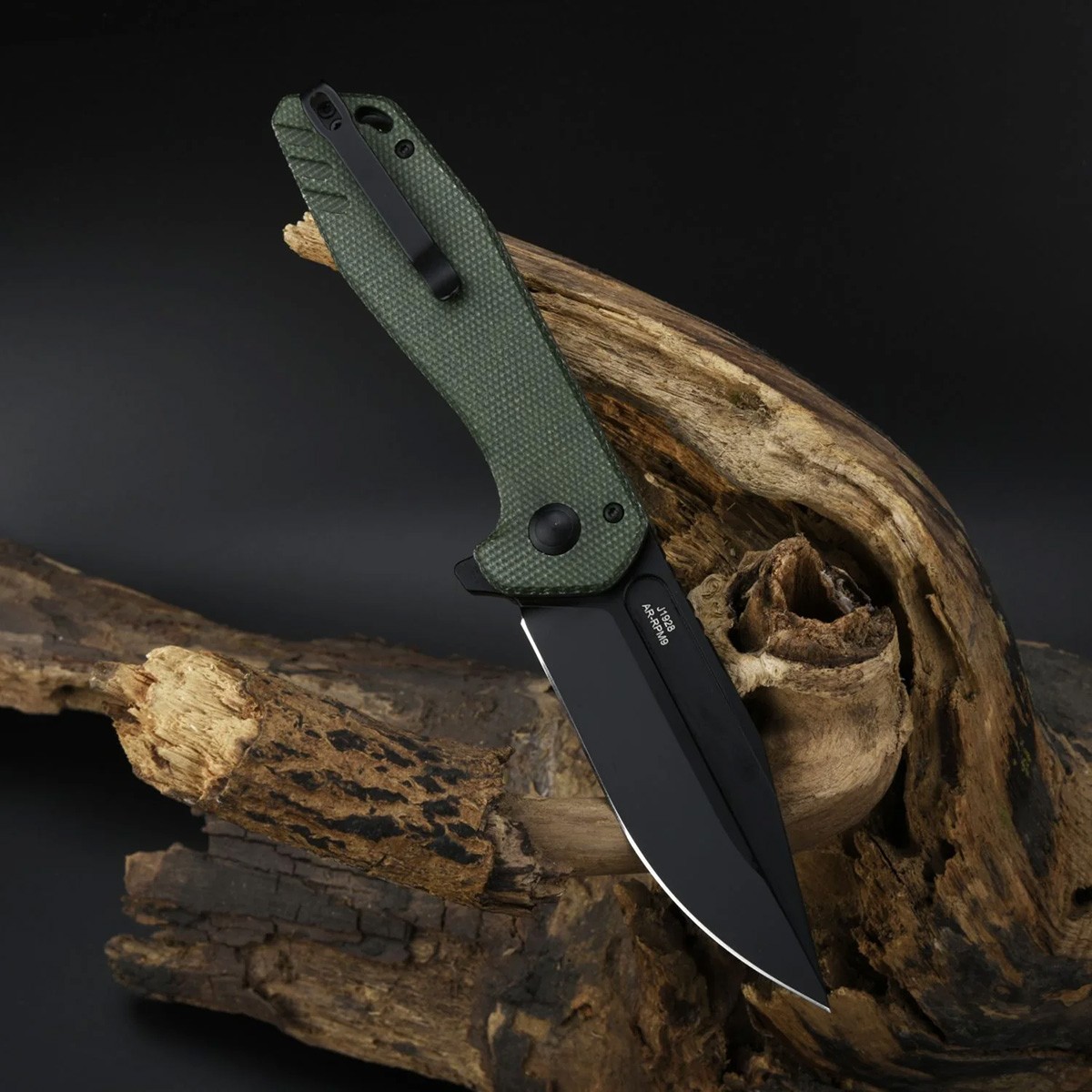 Нож CJRB Riff складной рукоять зеленый микарта сталь AR-RPM9 купить в ...