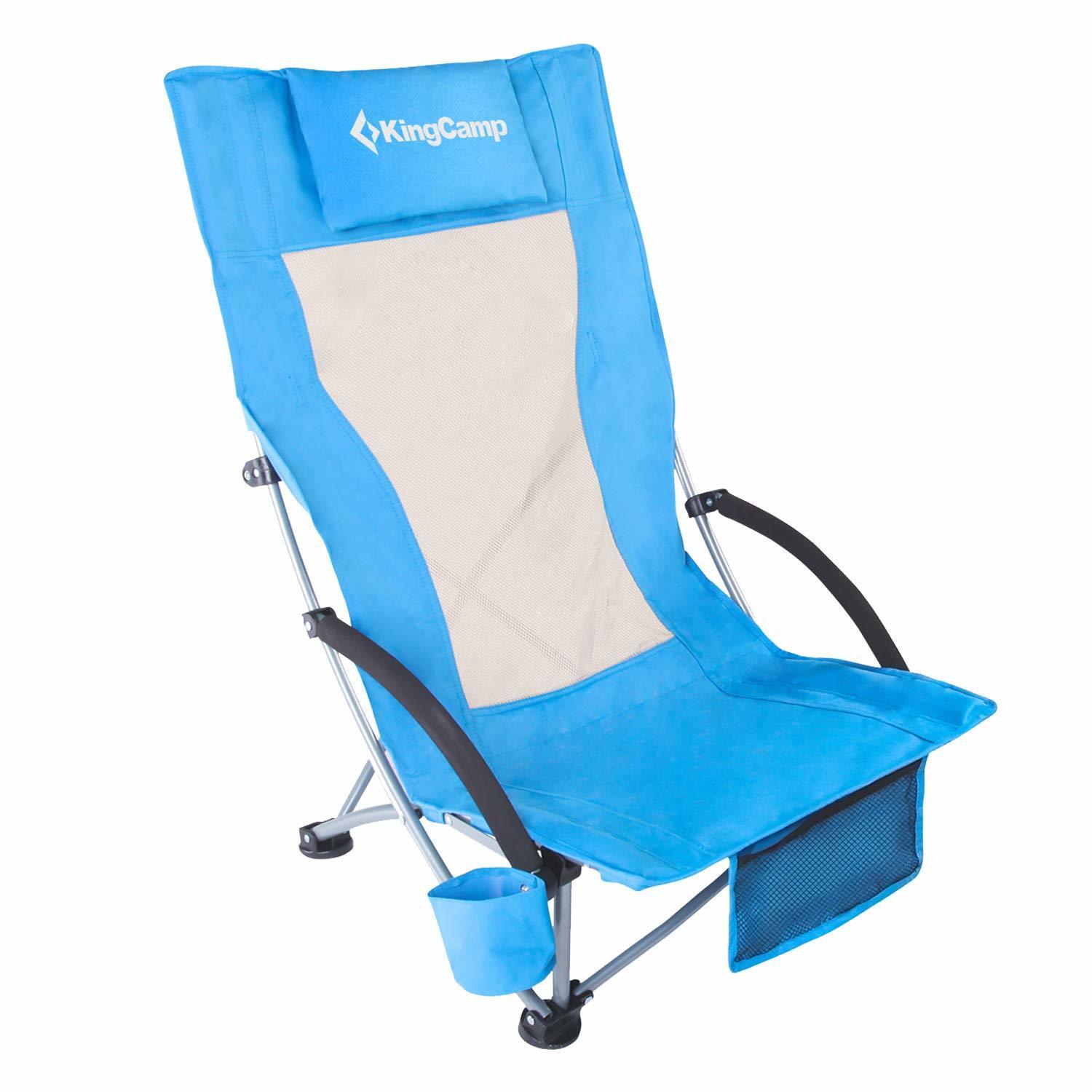 Кресло King Camp Portable High Sling cталь 59х70х24/92 голубой - фото 1