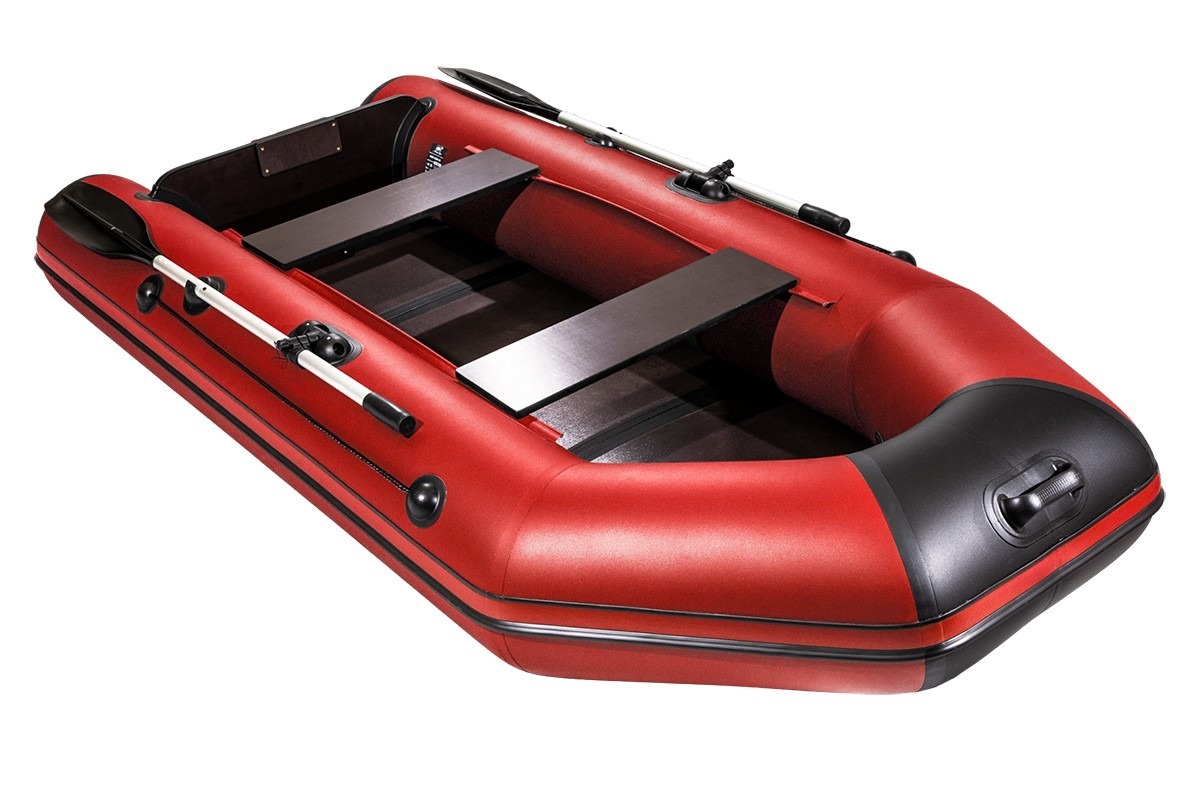 Лодка Мастер лодок Аква 2800 слань-книжка киль красный/черный - фото 1