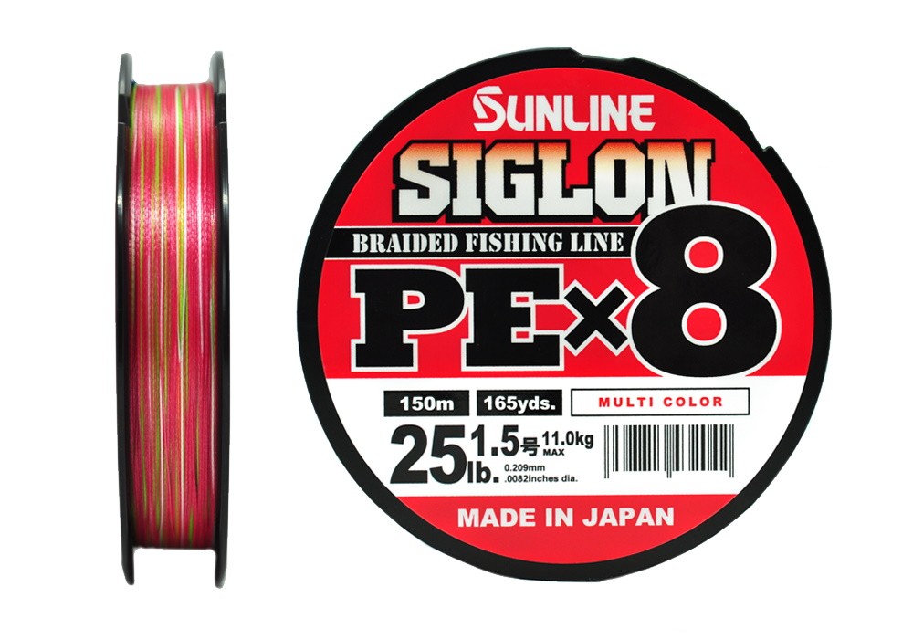Шнур Sunline Siglon PEX8 1,5 25lb 150м Multicolor - фото 1