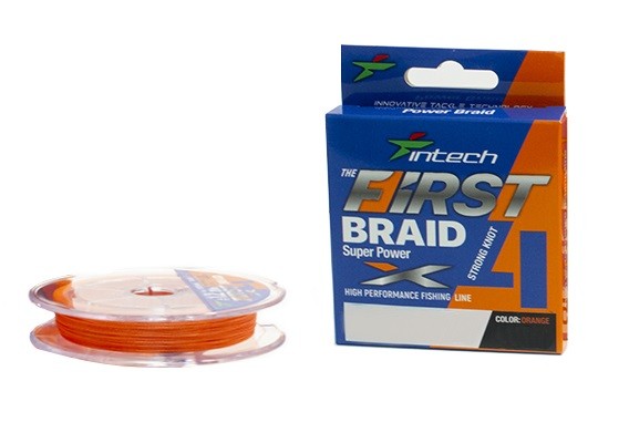 Шнур Intech First Braid X4 100м 0,4/0,104мм 8lb 3,63кг - фото 1