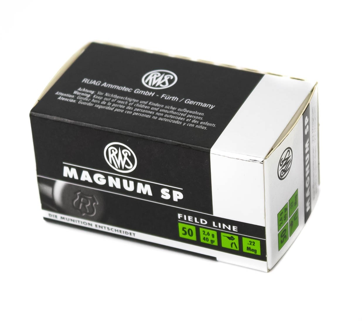 МП Патроны RWS, кал. .22 Mag. SP (40/2,6 гр.) п.=50 шт., арт.2133075 ## - фото 1