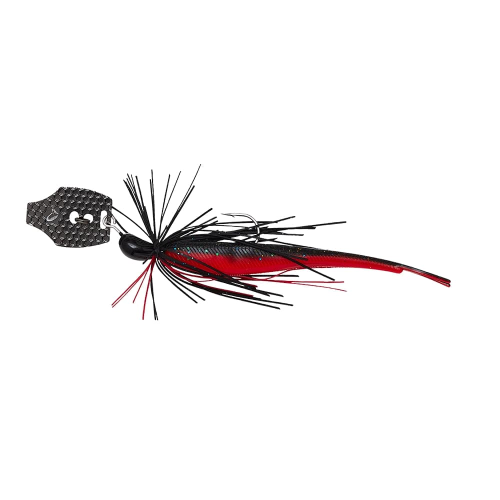 Приманка Savage Gear Crazy Swim Jig 12,5см 20гр Sinking Black and Red - фото 1