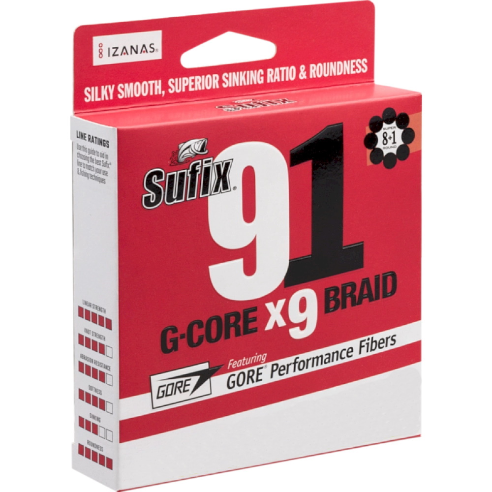 Шнур Sufix 91 BRAID зеленый 150м 0,128мм 6,3кг - фото 1