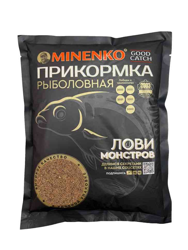 Прикормка MINENKO Good catch чеснок 0,7кг Com - фото 1