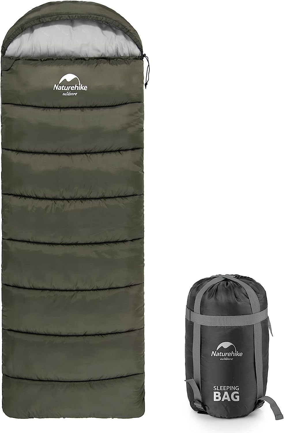 Спальник Naturehike U Series envelope army green U350 левый - фото 1