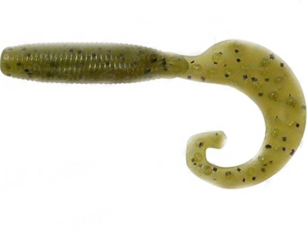 Приманка Reins твистер Fat G tail grub 4" B33 green shad - фото 1