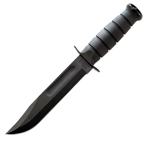 Нож Ka-Bar 1211 Black USMC сталь 1095 рукоять кратон - фото 1