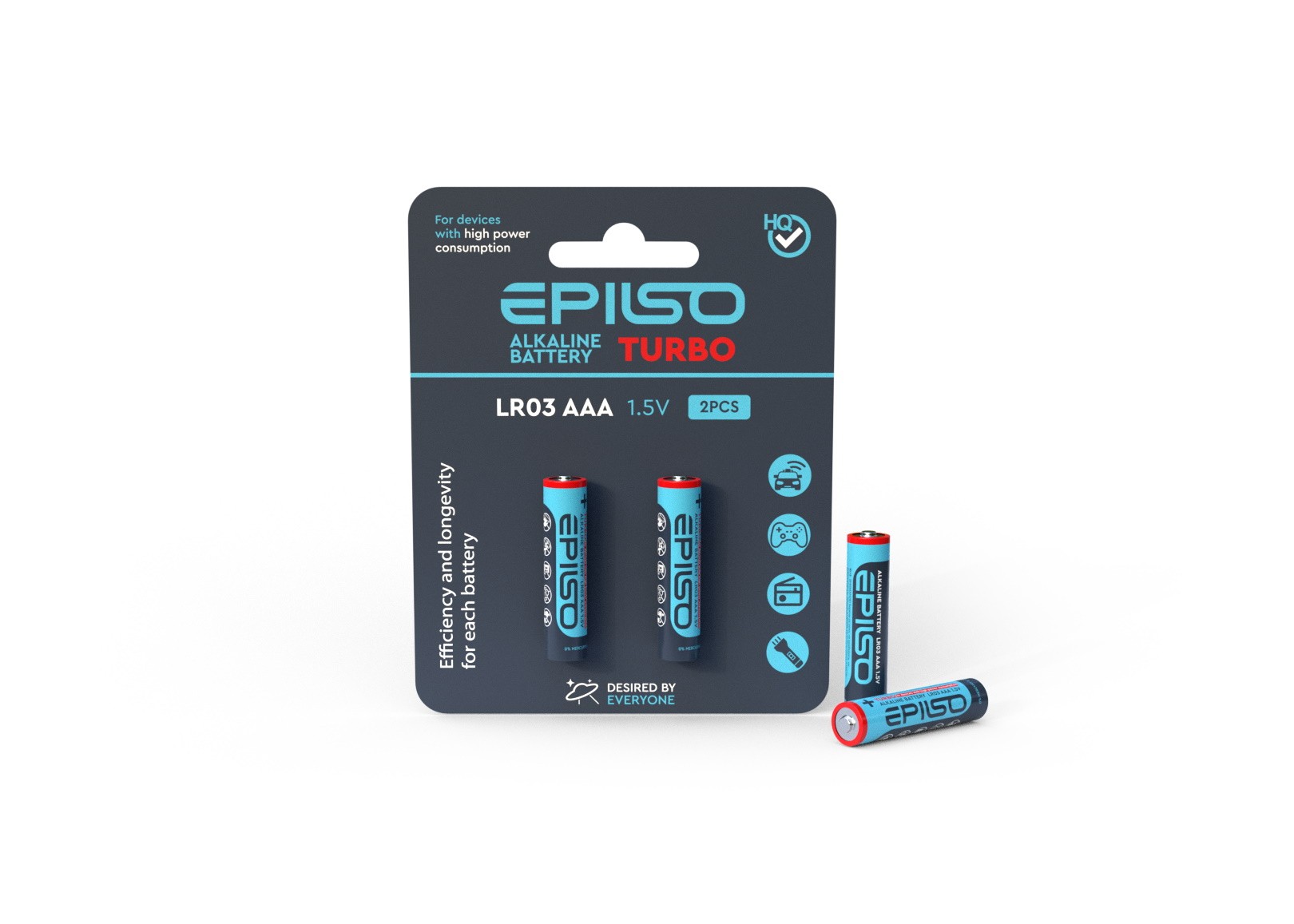 Элементы питания Epilso LR03/AAA 2 Blister Card 1,5V TURBO уп.2шт - фото 1