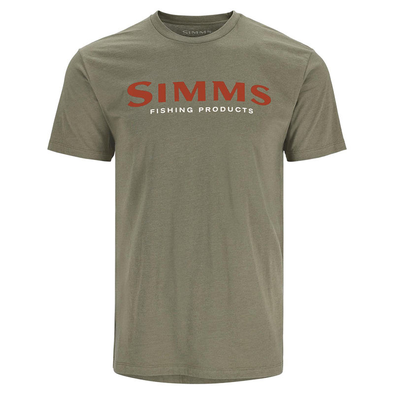 Футболка Simms Logo T-Shirt Simms Orange/Military Heather  - фото 1