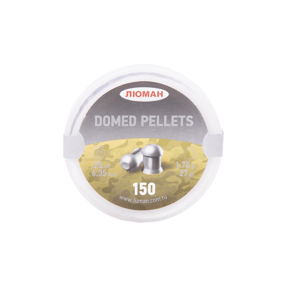 МП Пуля пневм. "Domed pellets", 1,75 г.6,35 мм. (150 шт.) (36 в упаковке) - фото 1