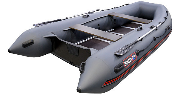 Лодка Хантер 390 серый - фото 1