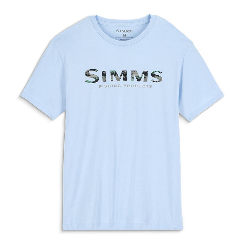 Футболка Simms Simms Shroud Fill Logo T-Shirt Sky Blue  - фото 1