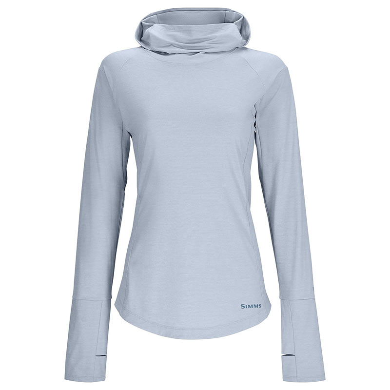 Термофутболка Simms Women's SolarFlex Cooling Hoody Steel Blue  - фото 1