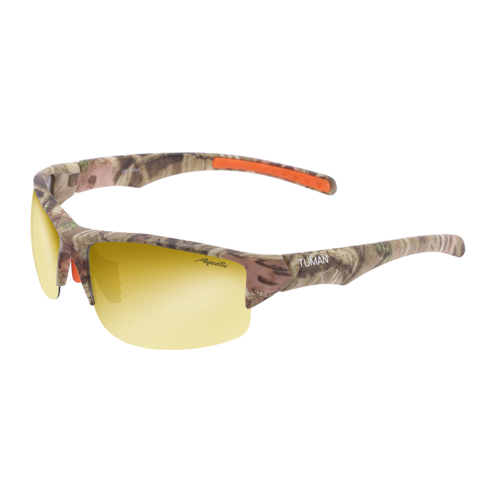 Очки Aquatic Tuman серые зеркальное покрытие yellow mirror - фото 1