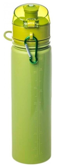 Бутылка Tramp силиконовая 0,7л оливковый/зеленый - фото 1