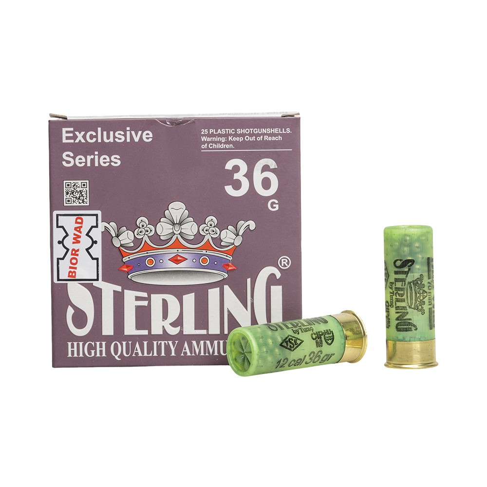 МП Патрон STERLING 12/70 № 04(0000) 36 гр. (пачка 25 шт.) - фото 1
