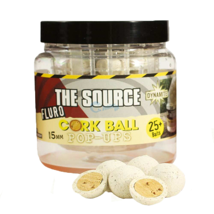 Бойлы Dynamite Baits Source fluro cork ball white 15мм - фото 1