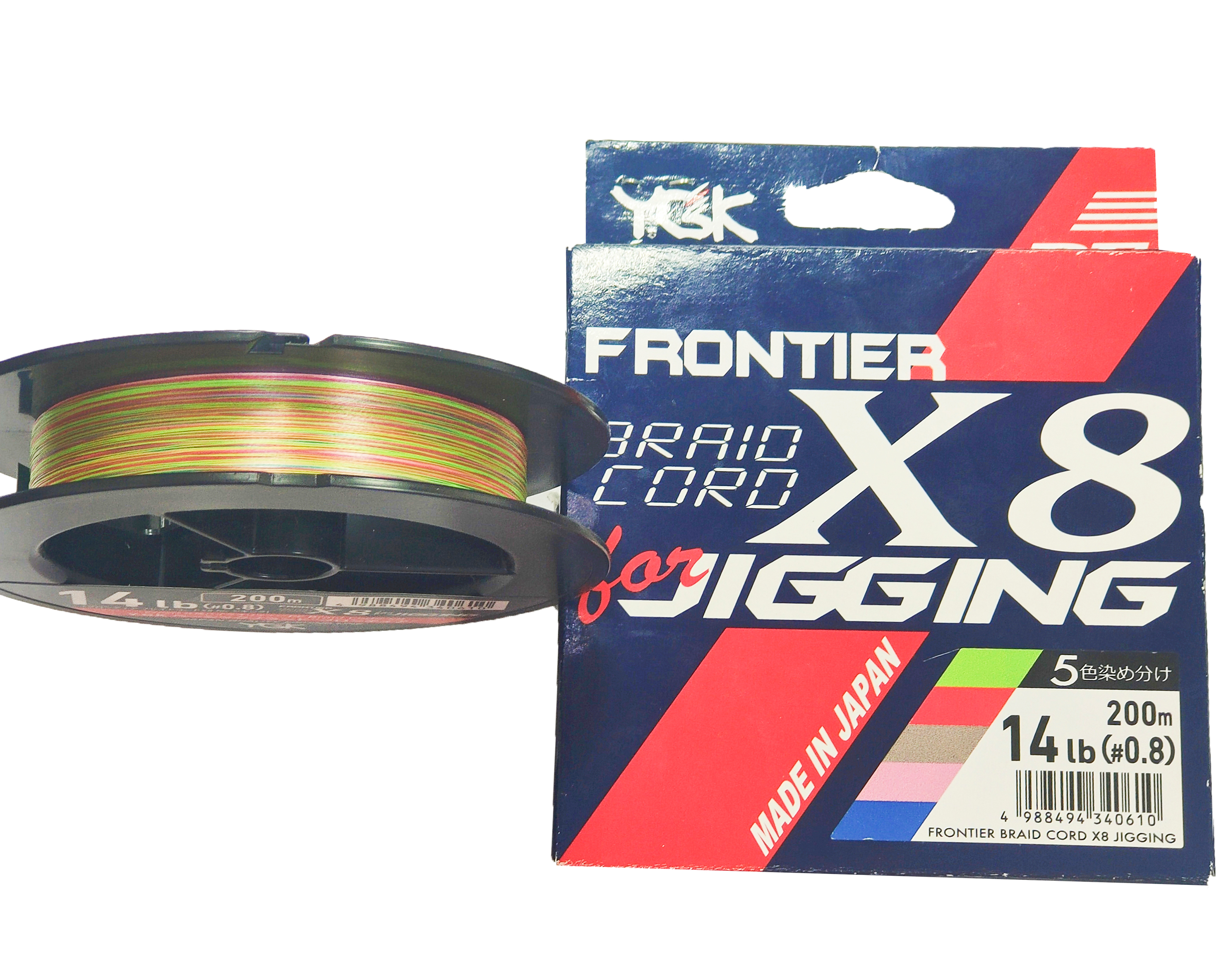Шнур YGK Frontier Braid Cord X8 for Jigging 200м PE 0,8 - фото 1