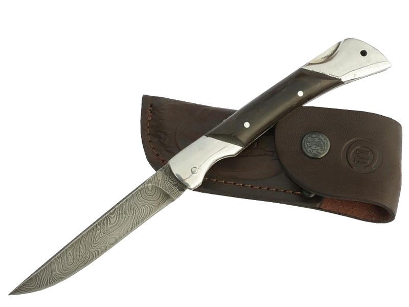 Нож ИП Семин Кадет дамасская сталь складной венге - фото 1