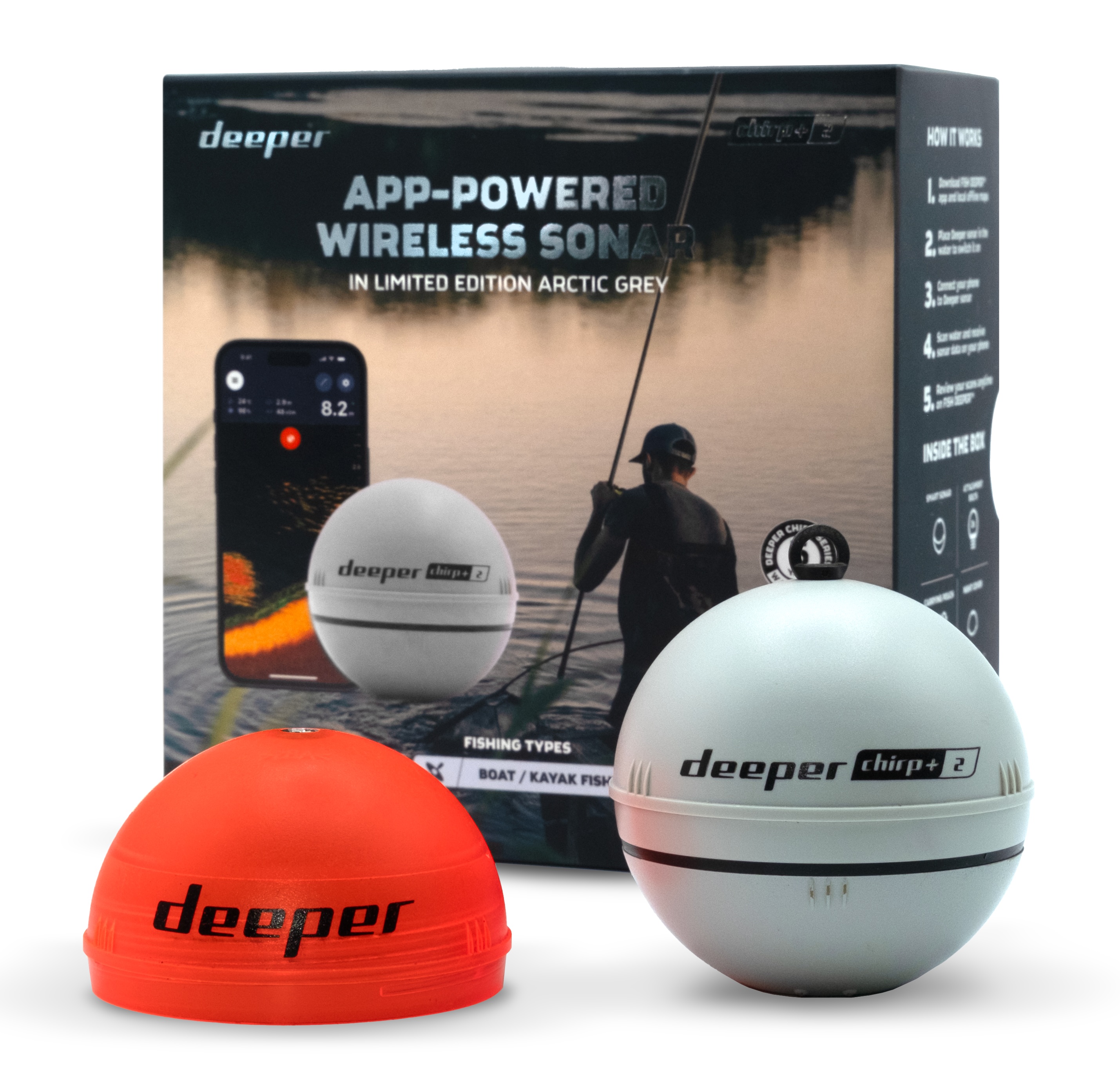 Эхолот Deeper Smart Sonar Chirp+ 2.0 Limited Edition Arctic Grey - фото 1