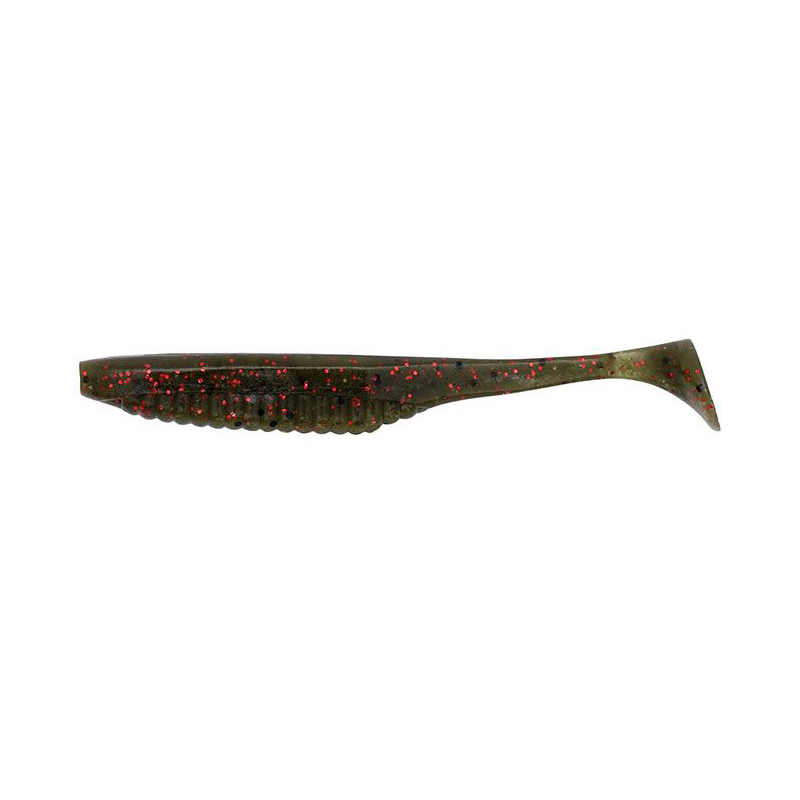 Приманка DUO Realis Versa Shad Fat 5" F018 Green Pumpkin Red Flake - фото 1