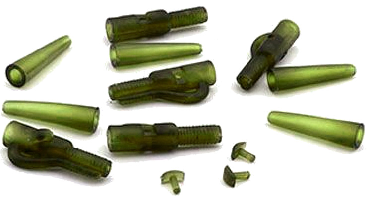 Клипса безопасная Nautilus Lead clip with lock-tail rubber olive - фото 1